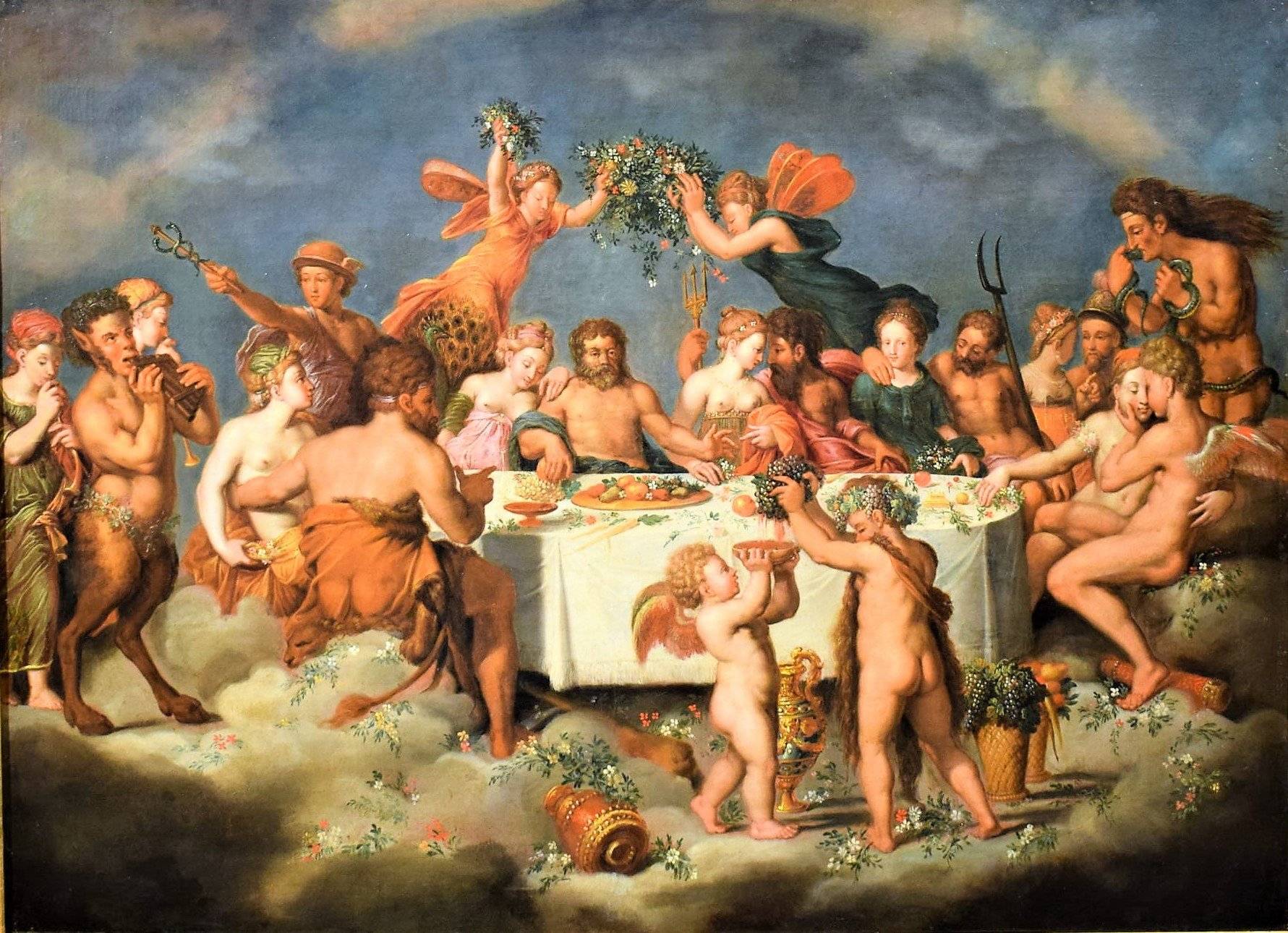 "Il Banchetto degli Dei"
Maestro Manierista Fiammingo
Olio su tela
Epoca fine '500 - inizi '600